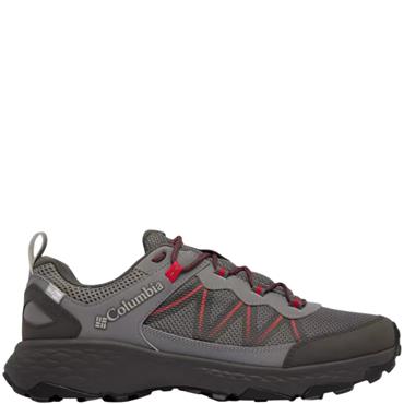 COLUMBIA MENS WATERPROOF LACE TRAINER - GREY RED